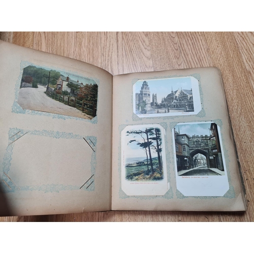 393 - Early 20th Century Postcard Album and Contents