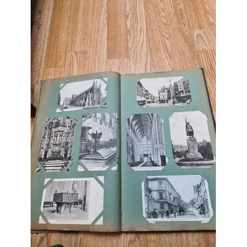 394 - Early 20th Century Postcard Album and Contents