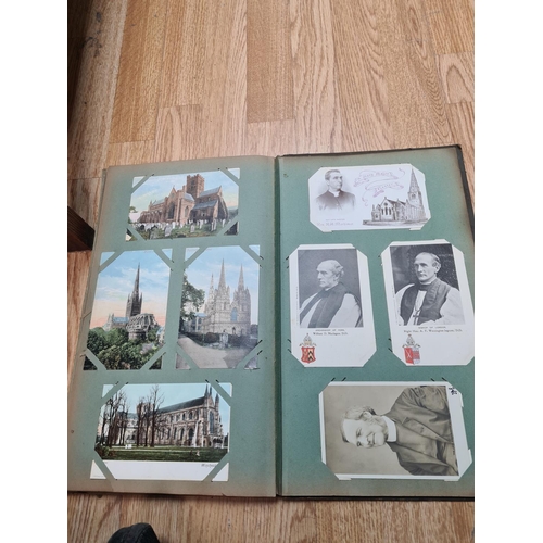 394 - Early 20th Century Postcard Album and Contents