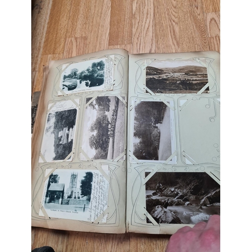 395 - Early 20th Century Postcard Album and Contents