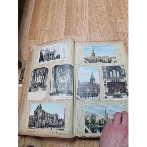 395 - Early 20th Century Postcard Album and Contents