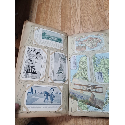 395 - Early 20th Century Postcard Album and Contents