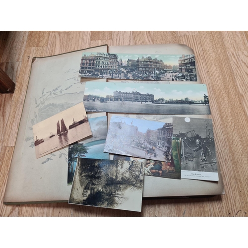 395 - Early 20th Century Postcard Album and Contents