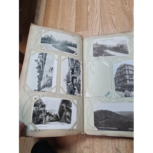 395 - Early 20th Century Postcard Album and Contents