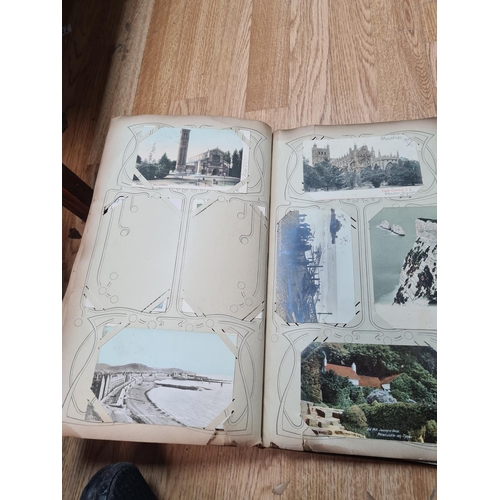 395 - Early 20th Century Postcard Album and Contents