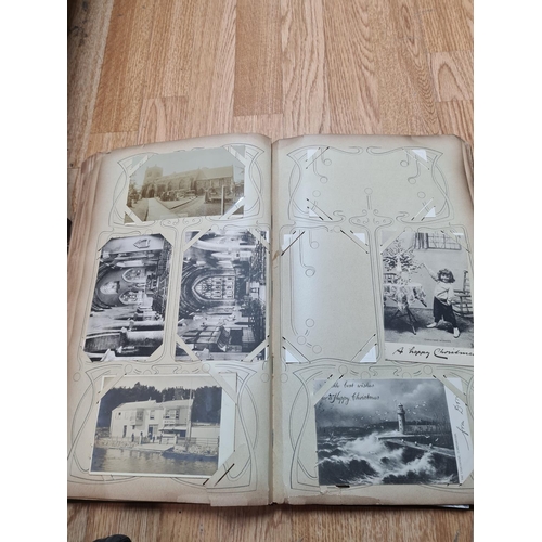 395 - Early 20th Century Postcard Album and Contents