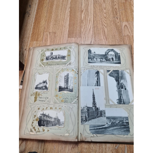 395 - Early 20th Century Postcard Album and Contents