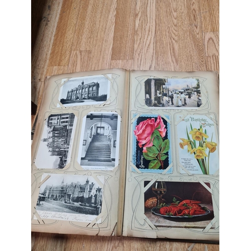 395 - Early 20th Century Postcard Album and Contents