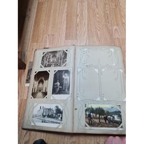 395 - Early 20th Century Postcard Album and Contents