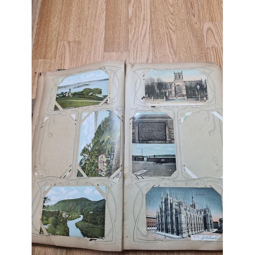 395 - Early 20th Century Postcard Album and Contents