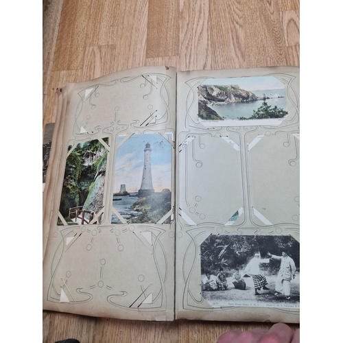 395 - Early 20th Century Postcard Album and Contents