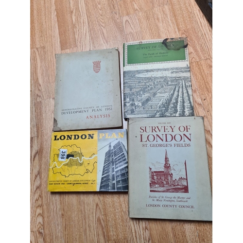 398 - 4 1950s London Planning/Survey Books