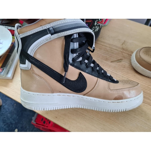 81 - Rare Pair of Nike x Riccardo Tisci Air Force 1 High Beige UK 6