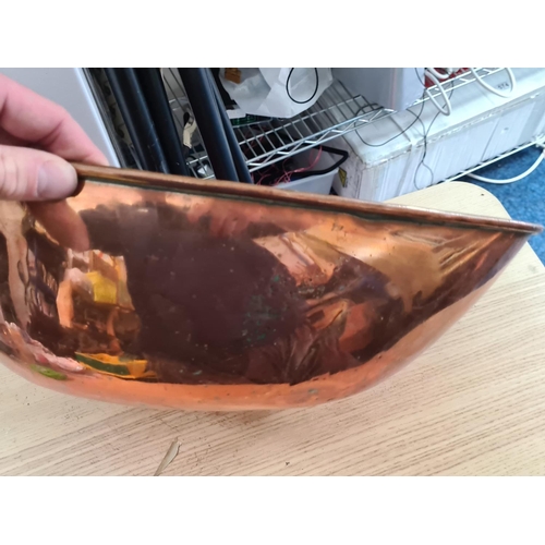 82 - Large Vintage Copper fruit Bowl 47cm