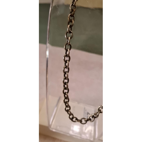 15 - Heavy Sterling Silver Chain with Pendant Weight:40  g