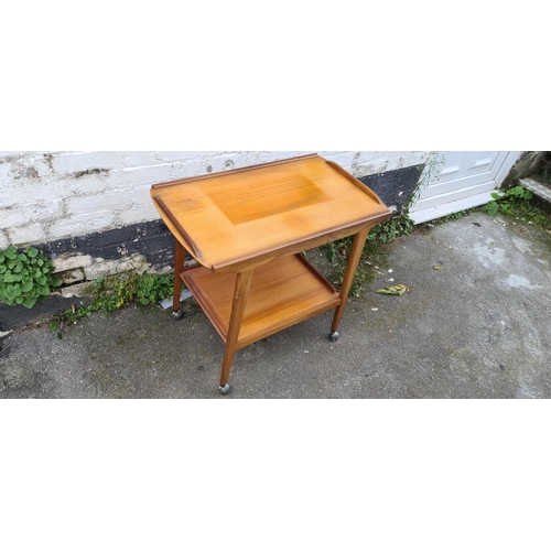 244 - Mid Century Teak Remploy Drinks Trolley