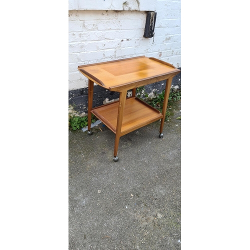 244 - Mid Century Teak Remploy Drinks Trolley