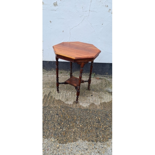 249 - Victorian Arts & Crafts Walnut Side Table