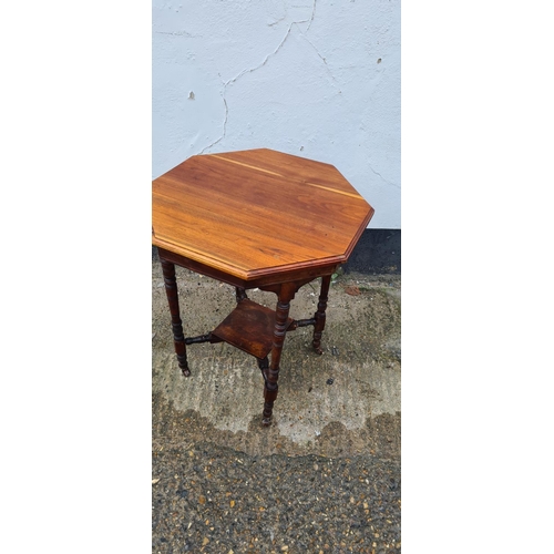 249 - Victorian Arts & Crafts Walnut Side Table