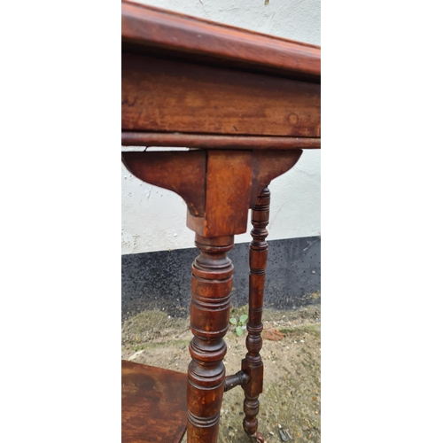 249 - Victorian Arts & Crafts Walnut Side Table