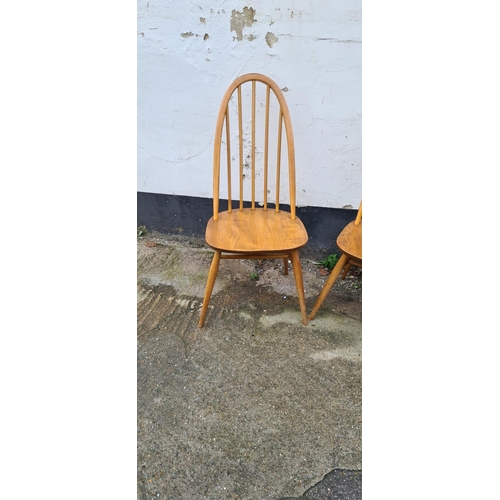 66 - Pair of 1960s Mid Century Ercol Blonde Dining Chairs