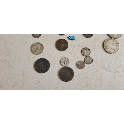 182 - Bag Containing Assorted Mainly Silver World Coins Weight:  264g including Half crowns:1902,1927,1948... 