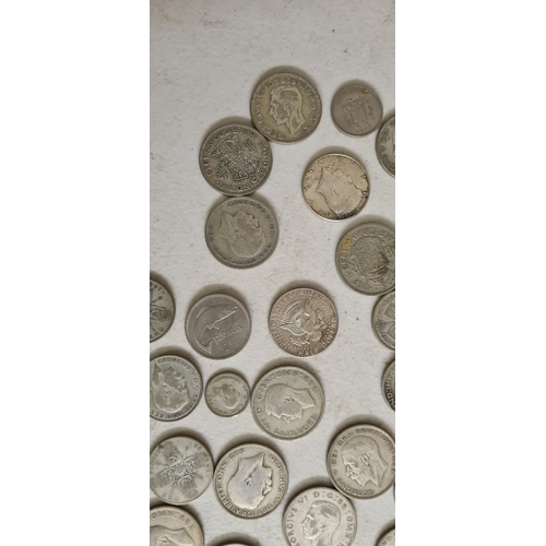 184 - Large Bag of Assorted Silver Coins   Weight:   440 g consisting of 20 Half Crowns, 2 Two Shillings, ... 