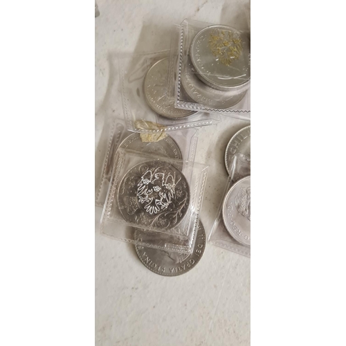 189 - Large Tin of Old Crown Coins, £5 coin etc