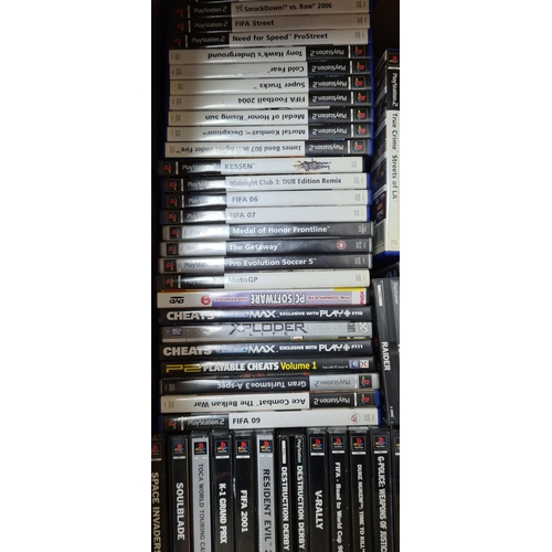 397 - Box Containing a Large Quantity of PS1 / PS2 Games and Controllers