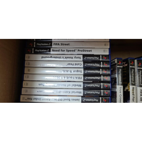 397 - Box Containing a Large Quantity of PS1 / PS2 Games and Controllers