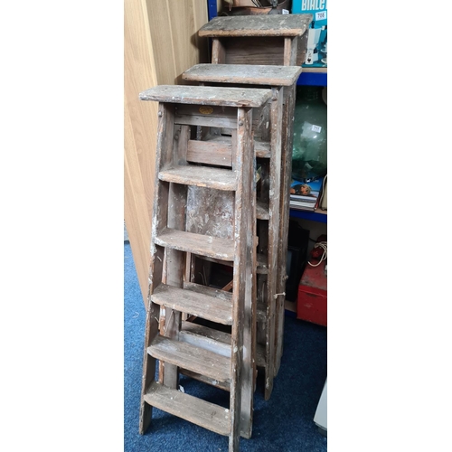 413 - 4 Sets of Vintage Decorators Ladders