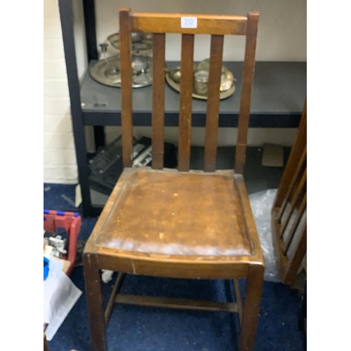 232 - Set of 4 1940s Oak Dining Chairs