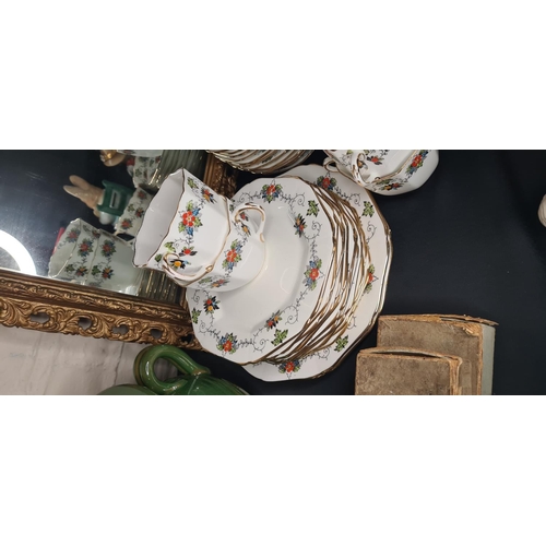 112 - Part Delphine China Tea Set-35 Pieces of Delphine China