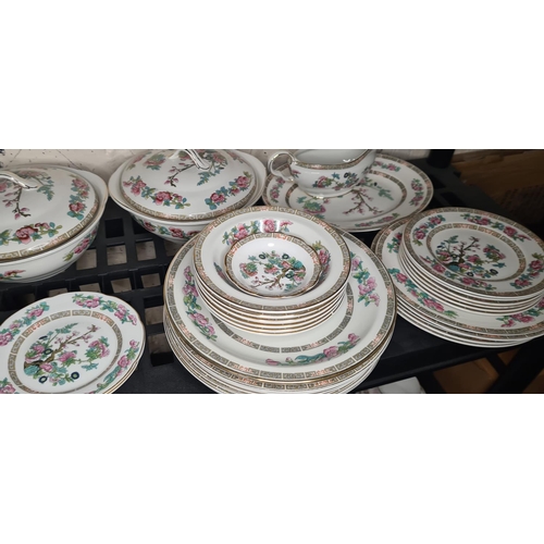 81 - Part Dinner Service-31 Pieces of Indian Tree Pattern China