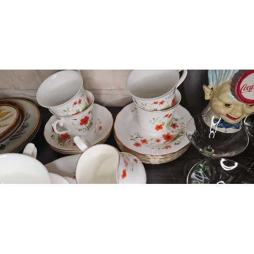 91 - 19 Piece Royal Vale China Tea Set