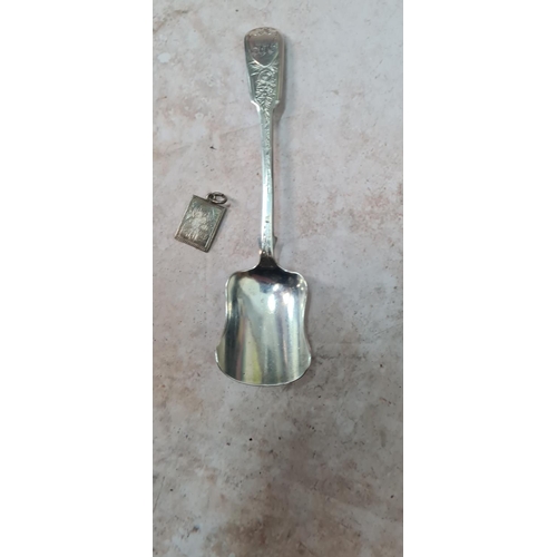 282 - Hallmarked Silver Spoon & a Hallmarked Silver Pendant