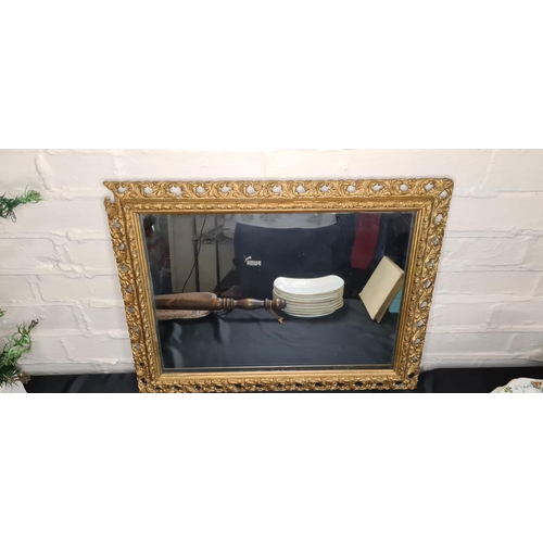 113 - Gold Gilt Wood Mirror 53cm x 42cm