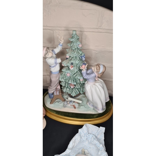 122 - Lladro 5897 Trimming the Tree (Christmas) & Lladro 6122 A Great Adventure Both A/F With Parts