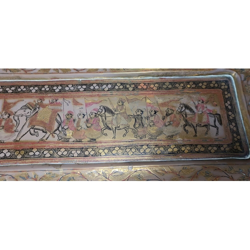 98 - Vintage Indian Brass Tray