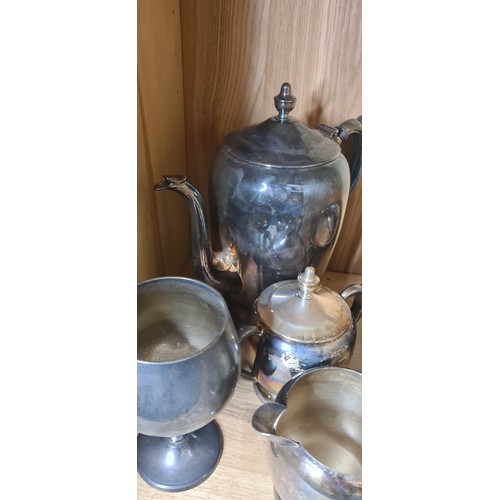 305 - FB Rogers Silver co Coffee Pot, Milk Jug, Sugar Jar & other various Silver Plated Items