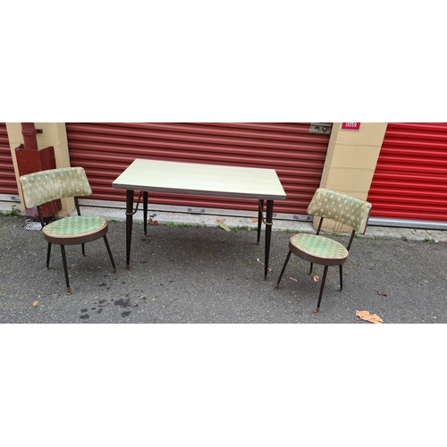 581 - 1950s Mid Century Umberto Mascagni Dining Table with 2 Chairs