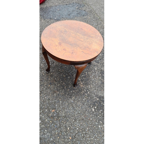 582 - 1930s Oak Coffee Table on Cabriole Legs