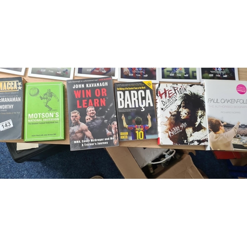 143 - Good Lot of Books including Football Related and MMA related Books