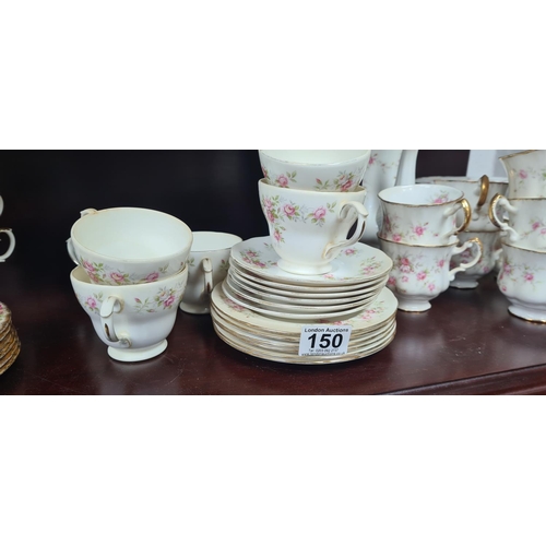 150 - 18pc Duchess Fine Bouquet China Tea Set