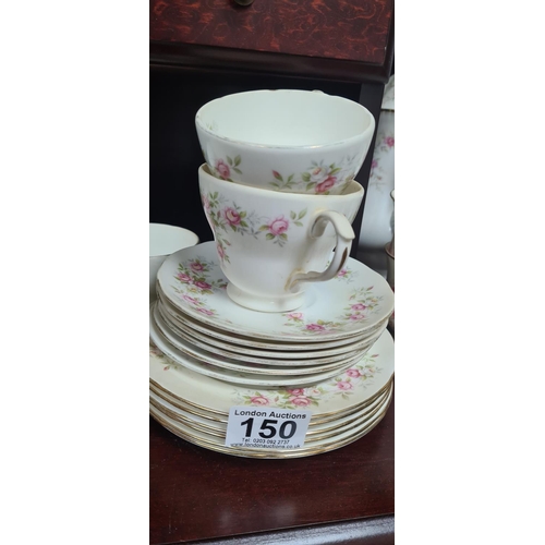 150 - 18pc Duchess Fine Bouquet China Tea Set