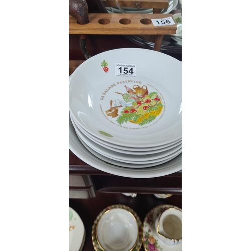 154 - L'Hirondelle Salad Bowl and Plate Set