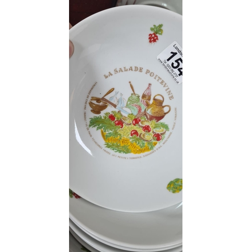 154 - L'Hirondelle Salad Bowl and Plate Set