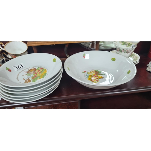 154 - L'Hirondelle Salad Bowl and Plate Set