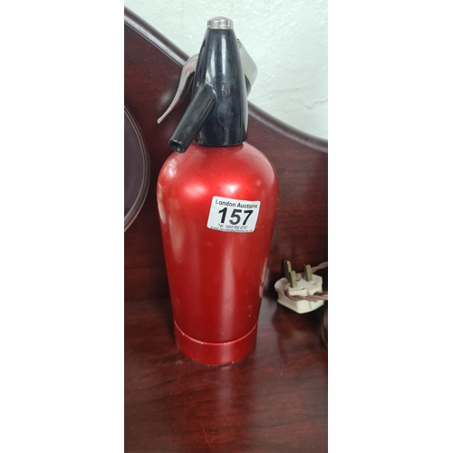 157 - Vintage Red Soda Syphon