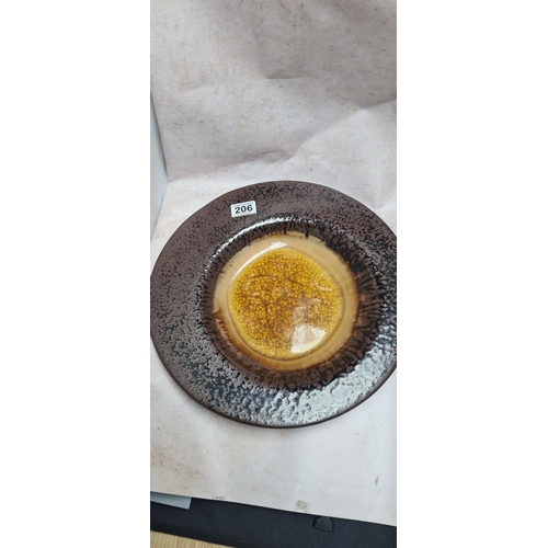 206 - Unusual Glazed Centre Piece Bowl